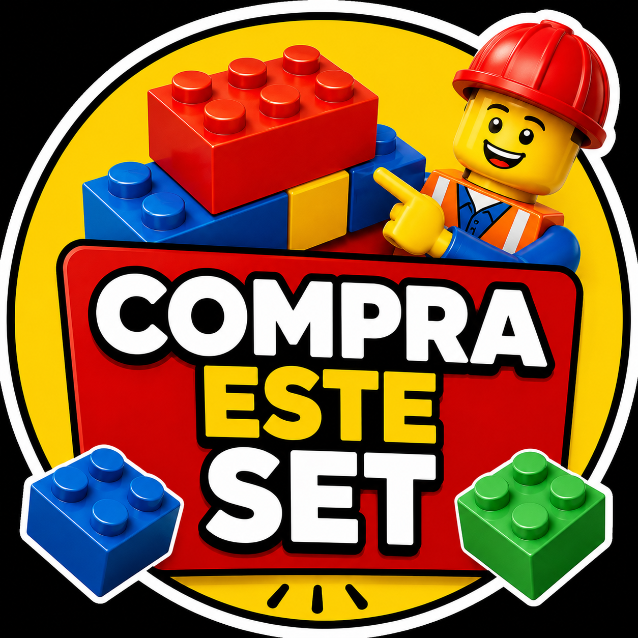 Piezas originales marca LEGO® Logo de LEGO con fondo rojo y texto amarillo.