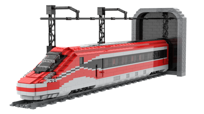 MOC IRYO FRECCIAROSSA 1000 Lego un módulo frontal