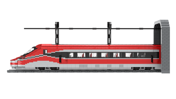 MOC IRYO FRECCIAROSSA 1000 Lego un módulo lateral