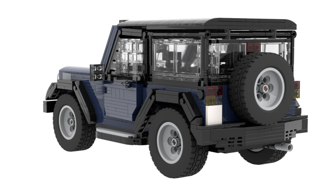 MOC Jeep Wrangler Lego trasera