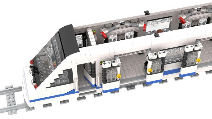 MOC CAF serie 8000 Metro Madrid Lego interior