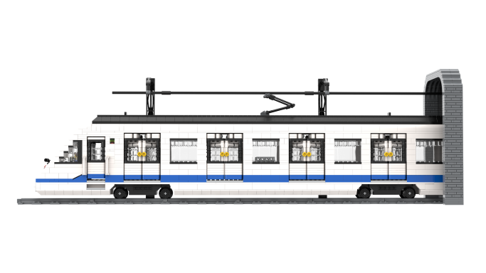 MOC CAF serie 8000 Metro Madrid Lego lateral