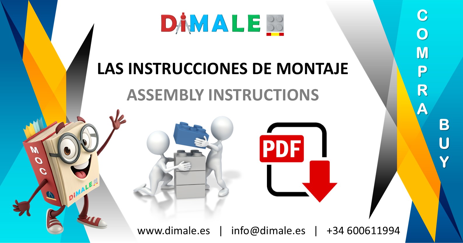Compra solo las instrucciones de montaje Instrucciones de montaje de Dimale, con enlaces de compra y PDF.