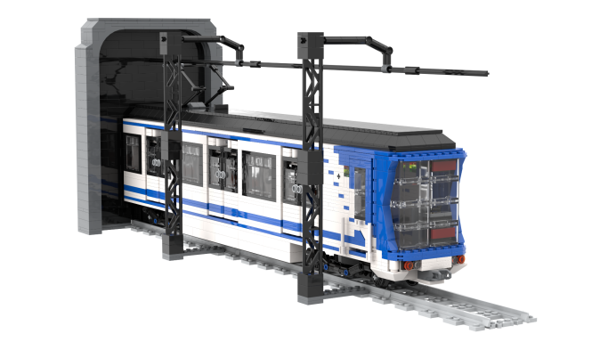 MOC CAF serie 2000 Metro de Madrid Lego exterior