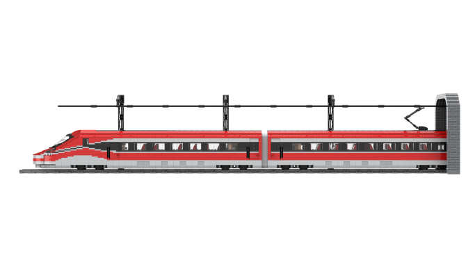 MOC IRYO FRECCIAROSSA 1000 Lego dos módulos lateral